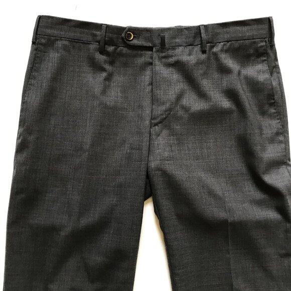 PT Torino Super Slim Pants Trousers Mens 50 34 Charcoal Gray Wool Super 130's - Picture 7 of 15